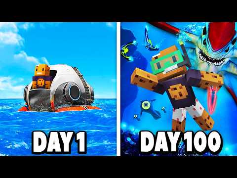 I Survived 100 Days in the OCEAN on Subnautica