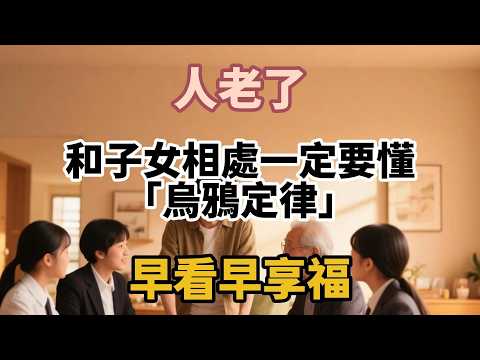 人老了,和子女相處一定要懂「烏鴉定律」,早看早享福【老來樂呵】#晚年生活 #中老年生活 #為人處世 #生活經驗 #情感故事 #家庭關係 #退休 #人生智慧