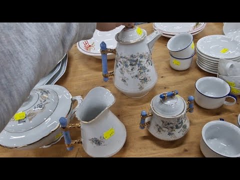 Second-hand Germany flea market bazaar porcelain crystal antique vintage Second Hand Germany porc...