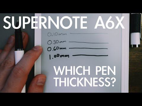 Supernote A6X - 50 Days Later. My Favorite Pen Thickness?