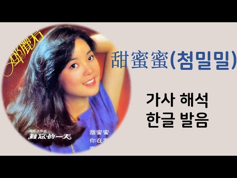 첨밀밀(甜蜜蜜) - 등려군(邓丽君), 영화 첨밀밀OST / 가사해석, 한글발음