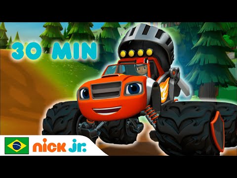 Blaze e os Monster Machines | 30 minutos de diversão sem parar com o Blaze! | Nick Jr. em Português