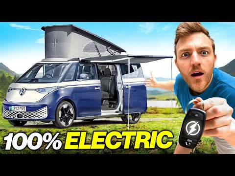 NEW £80k VW ID Buzz EV Camper Van Overnight REVIEW