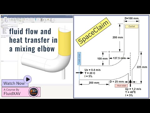 Fluid Flow & Heat Transfer in a Mixing Elbow in ANSYS Fluent | Part 1: Geometry in SpaceClaim