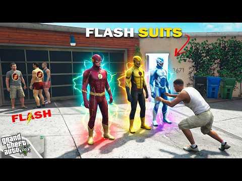 Franklin Tries To Become New Avenger By Stealing Flash's Suit in GTA 5 ! (GTA 5 mods)