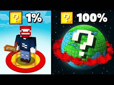 100 DAYS in a MINECRAFT LUCKY BLOCK WORLD!