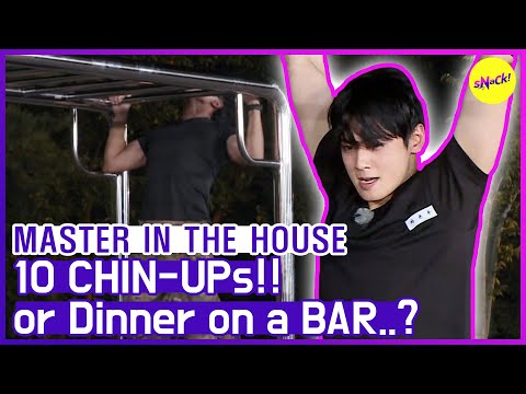 [HOT CLIPS] [MASTER IN THE HOUSE ] Will EUNWOO make 10 Chin ups..?!💪💪 (ENG SUB)