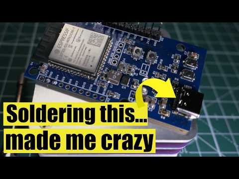 Making an ESP32 dev board using a stencil, solder paste and hot plate - harder than it looks!