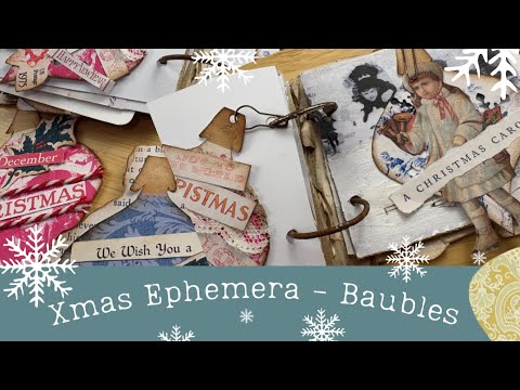 Vintage Christmas Bauble Ephemera | Junk Journal Ideas, Hidden Paperclips & Journaling Cards