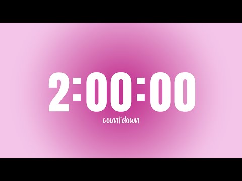 2 Hour Aesthetic Pink Aura Study Timer | No Music, No Breaks | Focus Timer