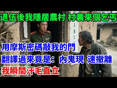 退伍後我隱居農村，那天村裏來了個乞丐，用摩斯密碼敲我的門，翻譯過來只有三個字：內鬼現，速撤離！我瞬間汗毛直立#奇聞#故事#原創故事#年代故事#軍人#退役#軍旅情#退伍#摩斯密碼