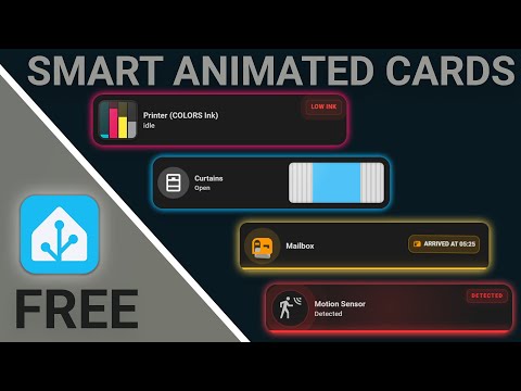 Home Assistant Animated Cards | Solar, Printers, Shades & More