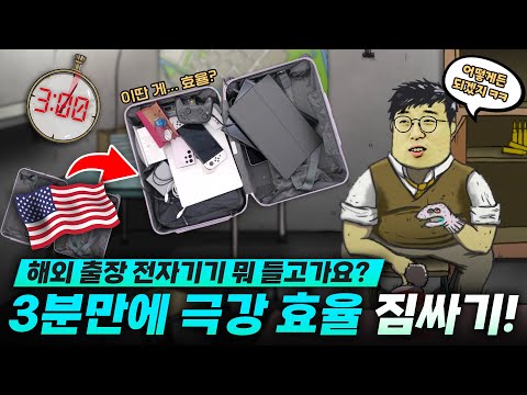 What electronic devices do you actually use when traveling abroad? Packing in just 3 minutes is s...