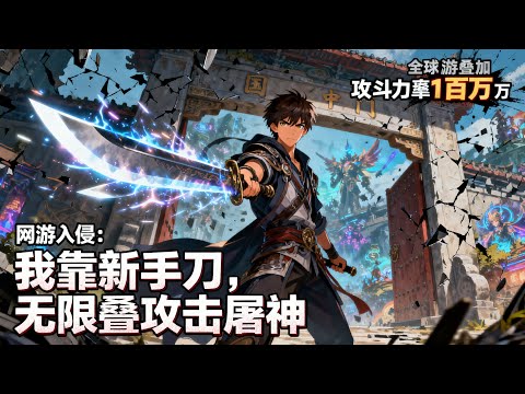 《網遊入侵：我靠新手刀，無限疊攻擊屠神》全球網遊三年後入侵現實，重生者開局綁定唯一神器，卻發現屬性爲零？無限融合萬把新手刀，攻擊力疊到百萬，一人守國門！#漫畫解說#小說推薦#爽文#異能#無敵流