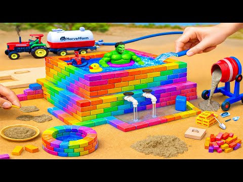 Flood Destroys Water Well - DIY Mini Truck Science Project Build a Water Well Brick and Hand Pump