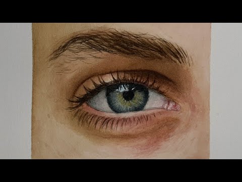 realistic eye tutorial in watercolors
