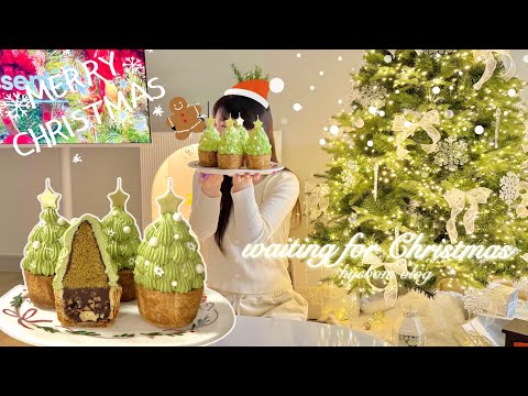 [vlog]두바이 초콜릿 트리 타르트 만들면서 크리스마스 기다리기 | 역대급 인생 두바이 디저트 레시피 공개🍫| 트리 꾸미기🎄