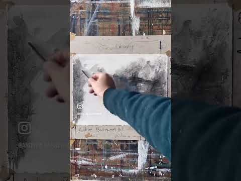 Charcoal drawing | Mawgan Creek high tide #landscapedrawing #art #drawing #charcoalonpaper