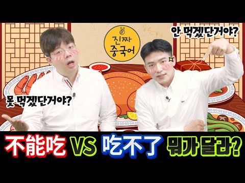 진짜중국어 | 왜 말을 못하니!! 못먹어? 못먹는거? 대체 뭘까요. 헷갈리는 표현