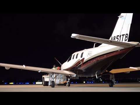 TBM850 NIGHT FLIGHT to SPACE COAST!