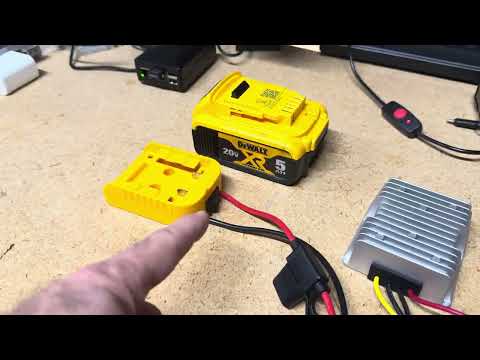Homemade camper power supply from a drill battery