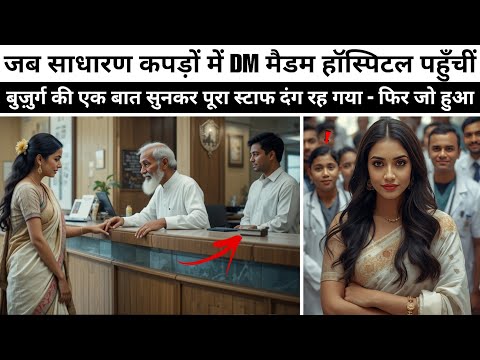 जब साधारण कपड़ों में DM मैडम हॉस्पिटल पहुँचीं… बुज़ुर्ग की एक बात सुनकर पूरा स्टाफ दंग रह गया