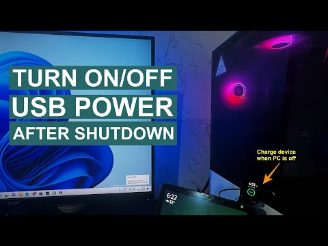 How To Turn ON/OFF USB Power When Computer Is Off