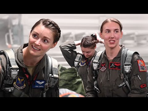 Female Pilots Fly F-16 Fighting Falcon and T-38 Fighter Jets
