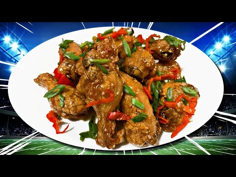 Game Day Honey Garlic Sesame Chicken Wings- Sweet n' Spicy  #wings  #honey  #sesamechicken