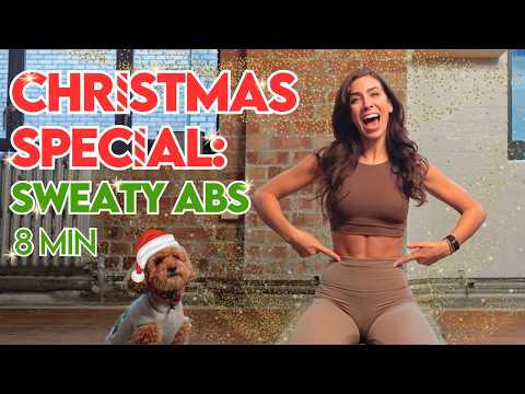 8 Min ABS FAT BURN 🎄 Christmas Special | No Equipment | Lilly Sabri