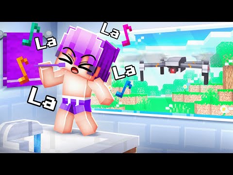 Using a DRONE to SPY on Baby Dash in Minecraft!