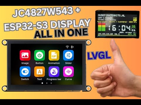 JC4827W543 ESP32-S3 Board with Squareline studio UI and lvgl tutorial