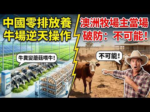 中國零排放養牛場逆天操作,牛糞變蘑菇喂牛,澳洲牧場主當場破防:不可能!