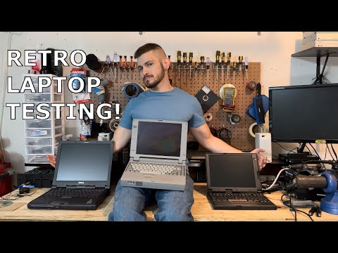 Testing some of the retro laptops from the Franklin eWaste haul.