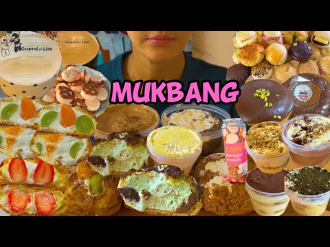 디저트 먹방 브이로그 던킨도넛 두바이초코도넛 꼬모맨션 떠먹케 크리미 프로피테롤 쿠키슈 편의점디저트 한입베이글 DESSERT MUKBANG CREAM DONUTS デザート ムクバン