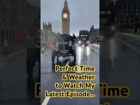 Damp Start to London to Brighton Veteran Run but steamed over Finish Line in Blue Skies