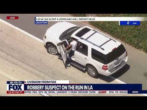 Watch: Police Chase in LA, high-speed pursuit of robbery suspect