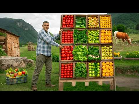 Making a Giant Rustic Pizza Using the Whole Summer Harvest!