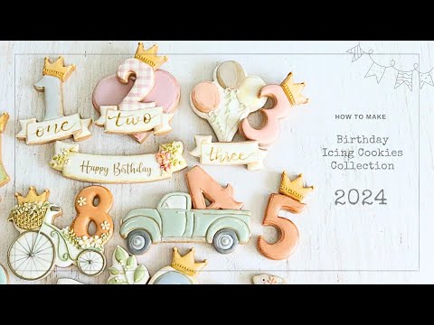 [Birthday icing cookies] | Number cookies to celebrate birthdays and anniversaries
