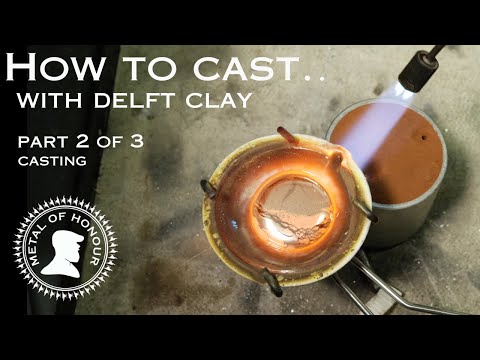 How to cast jewellery in Delft Clay - Sand casting for beginners.