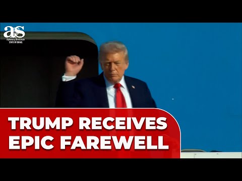 TRUMP receives EPIC FAREWELL in ISRAEL after signing GAZA PEACE