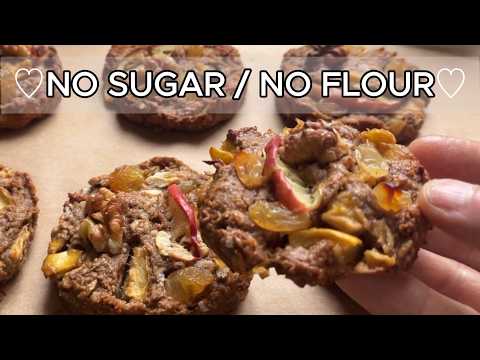 The Best Healthy Breakfast Idea Apple Oatmeal Cookies! ♡ asmr ♡ Bake With Me