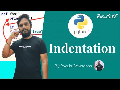 Python Indentation in Telugu Explained |  Python in Telugu