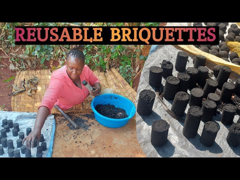HOW TO MAKE STRONG REUSABLE BRIQUETTES WITH FLOUR _BEST HOMEMADE BRIQUETTES. #briquettes #easy