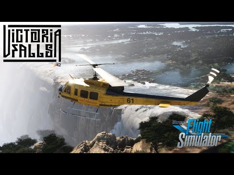 Parallel 42 ZM35 Victoria Falls Review Flight in Taog's Hanger UH-1H Huey Microsoft Flight Simulator