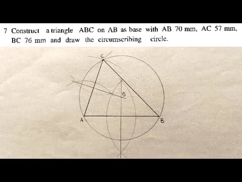 How to draw the circumscribing circle of a triangle || Geometrical construction question