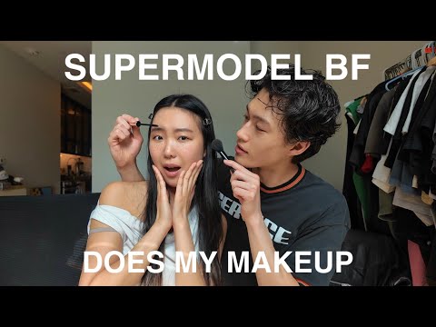 supermodel boyfriend does my makeup