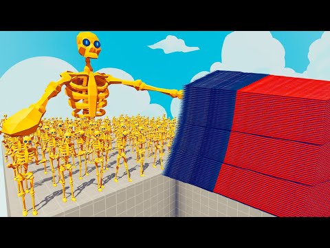 200x GOLDEN SKELETON + 1x GIANT vs EVERY GOD - Totally Accurate Battle Simulator TABS
