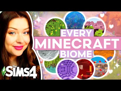 Furnishing Houses in EVERY MINECRAFT BIOME.. But in The Sims 4