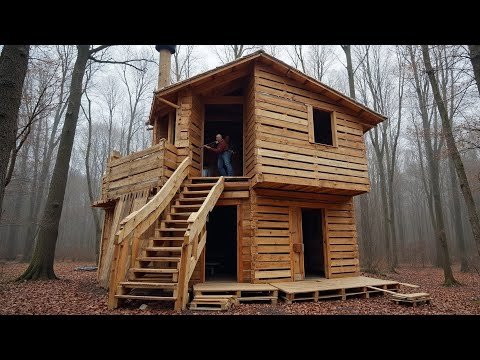 Free House in the Forest | Built from Pallets in 97 Days